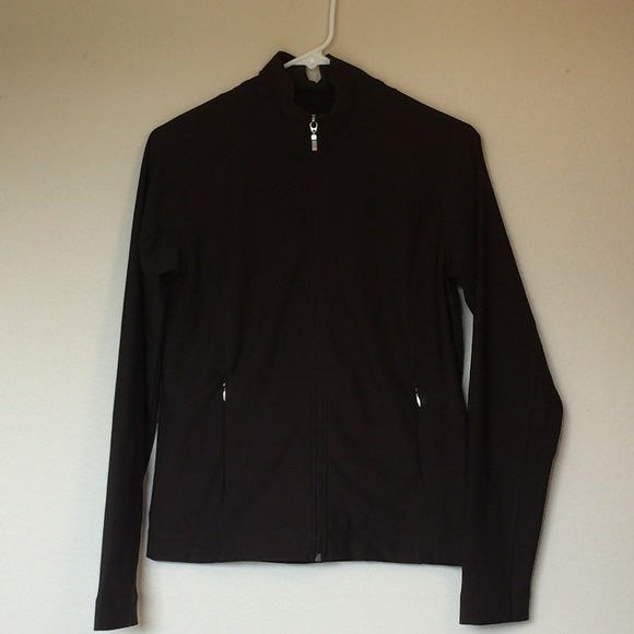 LUCY lucytech Stretch Track Jacket Brown Medium - Picture 1 of 6